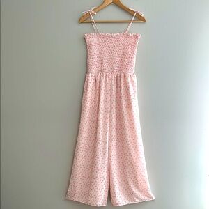 Janie and Jack Pink Floral Jumpsuit